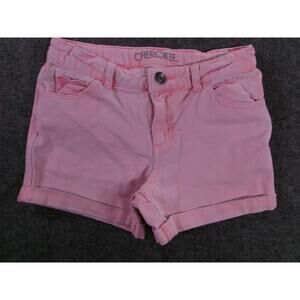 Cherokee Shorts Kid Large Pink Rolled Hem Faded Youth Casual Cotton Summer